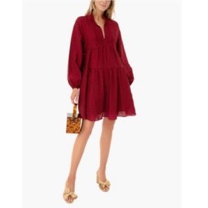 Pomander place tuckernuck Reese mini dress XXL XL 16 merlot burgundy